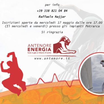 PIPPICALZELUNGHE: PARKOUR CAMP A PADOVA IMPIANTI PETRARCA  DAL 10 AL 14 LUGLIO