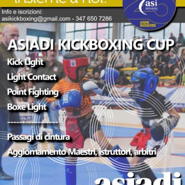 ASIADI KICK BOXING CUP: TITOLO NAZIONALE ASI SETTORE KICK BOXING A LIGNANO SABBIADORO IL 15 GIUGNO