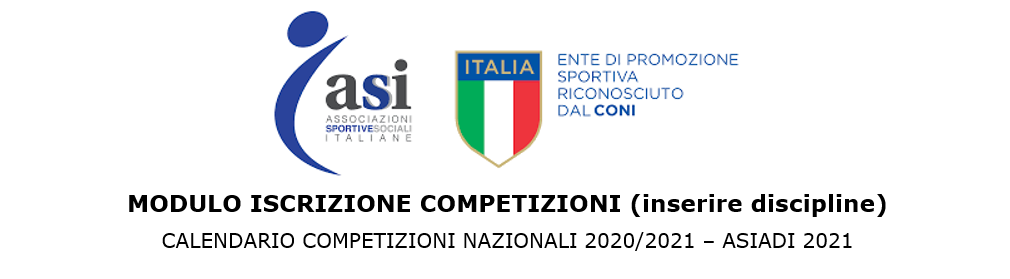 DPCM 3 novembre 2020: eventi e competizioni ASI di interesse nazionale – modalità