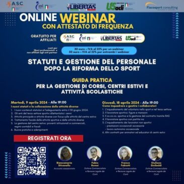 WEBINAR: statuti e gestione del personale